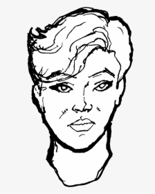 Woman With Short Hair , Png Download - Sketch, Transparent Png, Transparent PNG
