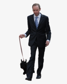 Walking-stick - Man Walking Dog Png, Transparent Png, Transparent PNG
