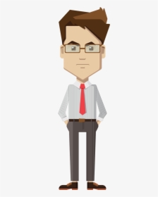Cartoon Businessman Standing And Unhappy - Person Clipart, HD Png Download, Transparent PNG
