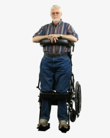 Man Standing In Superstand Wheelchair - Stands People On Wheelchair, HD Png Download, Transparent PNG