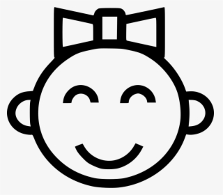 Baby Girl - Baby Icon Black And White, HD Png Download, Transparent PNG
