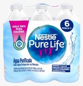 Nestle Pure Life Purified Water 6-16 - Plastic Bottle, HD Png Download, Transparent PNG