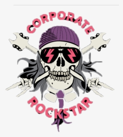 Image Of Oldstyle Jukebox Corporate Rockstar Logo - Skull, HD Png Download, Transparent PNG