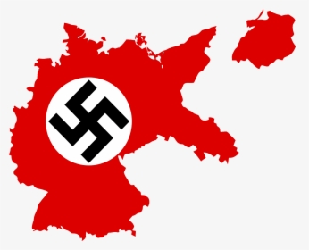Flag Map Of Germany - Nazi Germany Flag Map, HD Png Download, Transparent PNG