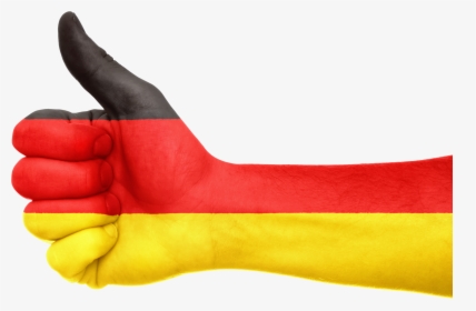 Hand Germany Flag - German Flag Thumbs Up, HD Png Download, Transparent PNG