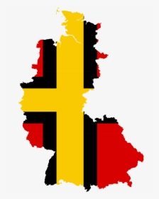 Flag Map Of West Germany - Germany Map And Flag, HD Png Download, Transparent PNG