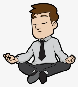 Transparent Meditation Png - Meditating Cartoon, Png Download, Transparent PNG