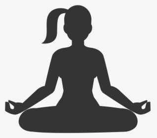 Yoga Sitting Peace Subscribe Asana Inner Meditation - Yoga Clipart Black And White Sitting, HD Png Download, Transparent PNG