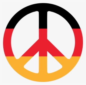 Transparent Png Peace Sign - German Flag Peace Sign, Png Download, Transparent PNG