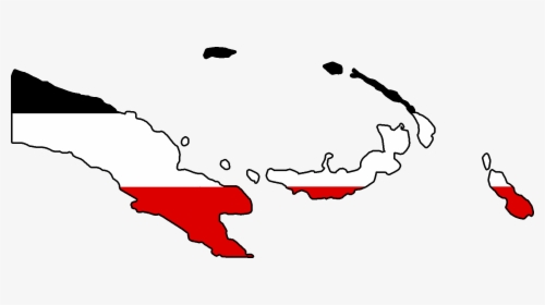 Flag Map Of German New Guinea - German Empire Flag Map, HD Png Download, Transparent PNG