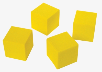 Foam Blank Dice - Yellow Foam Cube Toy, HD Png Download, Transparent PNG