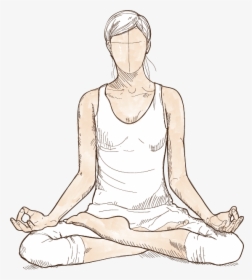 Person Meditating - Sitting, HD Png Download, Transparent PNG