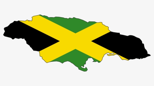 Jamaica Flag Map Large Map - Map Of Jamaica Vector, HD Png Download, Transparent PNG