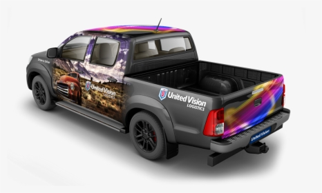 Uvl Truck Mock Up Back View Dark Gray - Toyota Hilux, HD Png Download, Transparent PNG