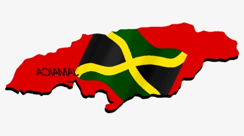 Clipart Of Jamaica, Jamaican Map And Abaniko - Flags Drawing Jamaica, HD Png Download, Transparent PNG