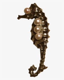 A Desirable Mikimoto Silver Pearl Seahorse Pin - Pearl, HD Png Download, Transparent PNG