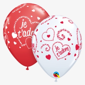 11 White La Balloons Latex Balloons - Happy Birthday En Ballons Bleu, HD Png Download, Transparent PNG