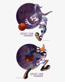 Space Jam Bunny Cartoon Clipart Poster Art Transparent - Space Jam Fan Art, HD Png Download, Transparent PNG