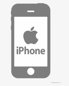 Transparent White Iphone Png - Iphone Clipart Black And White, Png Download, Transparent PNG