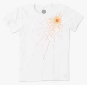 Women S Extended Sun Rays Crusher Tee - Life Is Good Seagull Shirt, HD Png Download, Transparent PNG