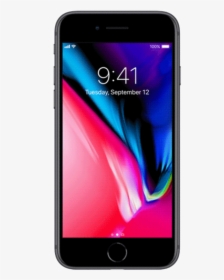 Black Iphone 8 Plus Front, HD Png Download, Transparent PNG