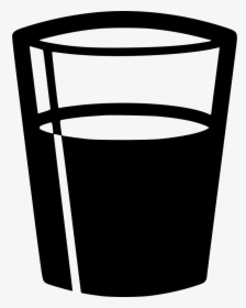Water Glass - Water Cup Black And White, HD Png Download, Transparent PNG