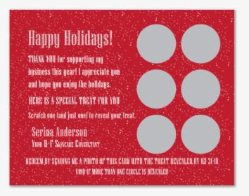 Red With Snow Scratcher Gift Card  								data-caption - Circle, HD Png Download, Transparent PNG