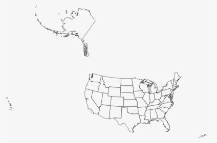 Transparent Washington State Outline Png - United States Map Small, Png Download, Transparent PNG