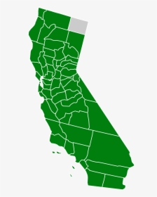 Filecalifornia Green Presidential Primary Election - 2018 California Gubernatorial Election Results By County, HD Png Download, Transparent PNG