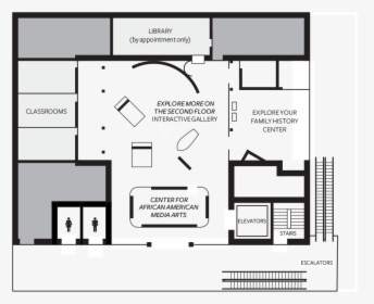 Level 2 Floor Map - African American Museum Floor Plan, HD Png Download, Transparent PNG