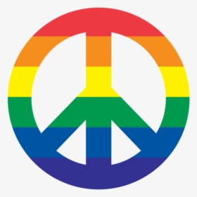 Rainbow Peace Sign 2 Inch Magnet - Peace Sign, HD Png Download, Transparent PNG