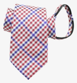 Red, White, And Blue Gingham Patterned Zipper Tie - Transparent Background Bikini Png, Png Download, Transparent PNG