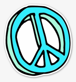 Handdrawn Peace Sign Sticker, Put Is On A Car Or A - Png Peace Sign Hand Drawn, Transparent Png, Transparent PNG