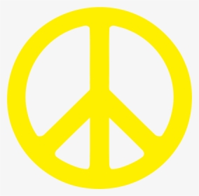 Electric Yellow Peace Symbol 1 Dweeb Peacesymbol - Yellow Peace Sign, HD Png Download, Transparent PNG