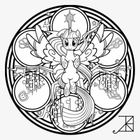 Sparkle Transparent Lineart - Mandala My Little Pony, HD Png Download, Transparent PNG