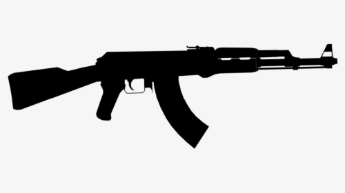 Transparent Gun Silhouette Png - Ak 47 Vector Png, Png Download, Transparent PNG