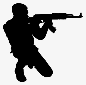 Silhouette Png Download - Soldier Silhouette Png, Transparent Png, Transparent PNG