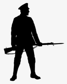 Bayonet, Human, Man, Rifle, Silhouette, Soldier - Silhouette Soldier Clipart, HD Png Download, Transparent PNG
