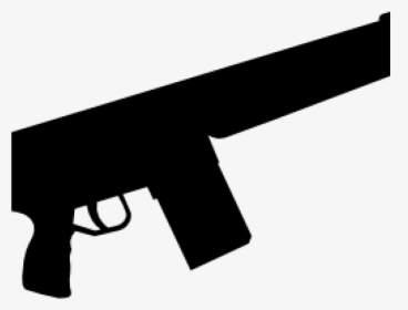 Gun Clipart Free Automatic Gun Silhouette Clip Art - Machine Gun Clipart, HD Png Download, Transparent PNG