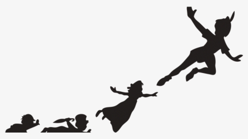 Peter Pan Character Shadows Clipart , Png Download - Silhouette Peter Pan Png, Transparent Png, Transparent PNG