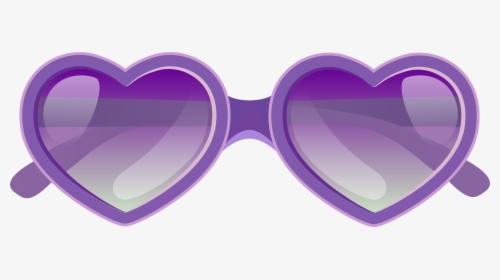 Purple Heart Sunglasses Png Clipart Image - Sunglasses Clipart No Background, Transparent Png, Transparent PNG