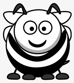 Bee Black And White Bee Clipart Black And White Free - Bee Face Clipart Black And White, HD Png Download, Transparent PNG