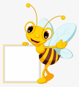 Clipart Frames Bee Clipart Frames Bee Transparent Free - Clip Art Bee Name Tag, HD Png Download, Transparent PNG