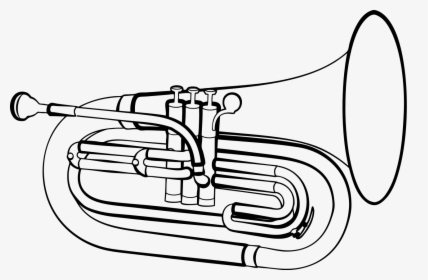 Baritone Horn Marching Euphonium Drawing Musical Instruments - Marching Baritone Clipart, HD Png Download, Transparent PNG