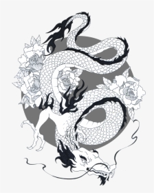 Transparent Dragon Tattoo Png - Japanese Dragon Tattoo Png, Png Download, Transparent PNG