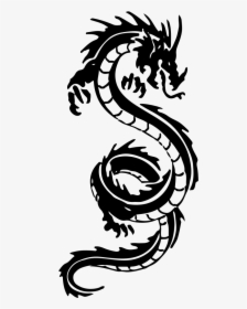 Dragon Tattoo Png , Png Download - Simple Japanese Dragon Drawing, Transparent Png, Transparent PNG