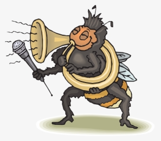 Transparent Tuba Png - Bee With A Horn, Png Download, Transparent PNG