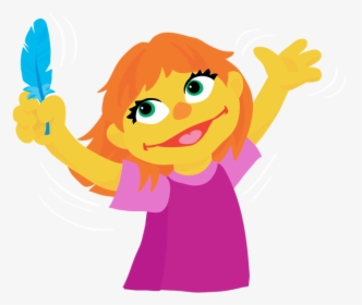 Sesame Street Julia Cartoon, HD Png Download, Transparent PNG