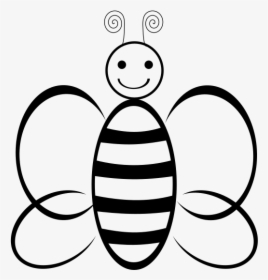 Honey Bee - Honey Bee Body Clipart Black And White, HD Png Download, Transparent PNG