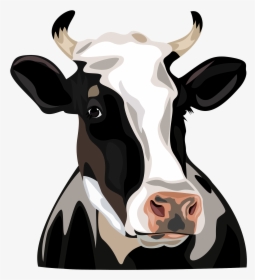 Holstein Friesian Cattle Clip Art - Cabeza De Vaca Png, Transparent Png, Transparent PNG
